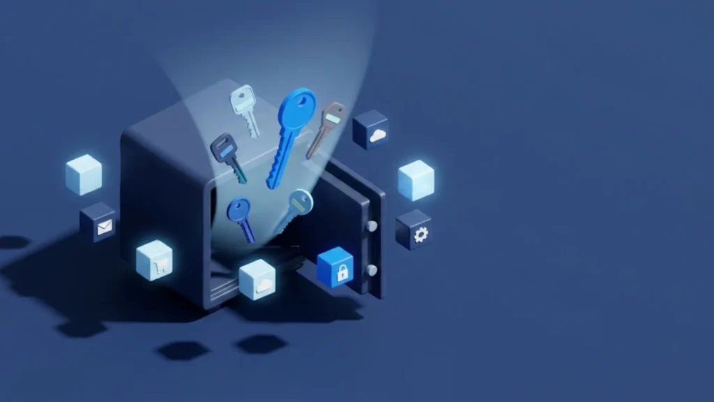 Tela do Bitwarden mostrando senhas únicas por serviço — segurança digital na prática